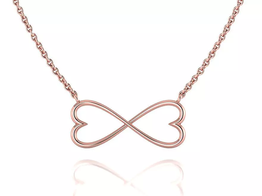  Infinity Hearts Necklace printable 3dmodel 3D print model_0