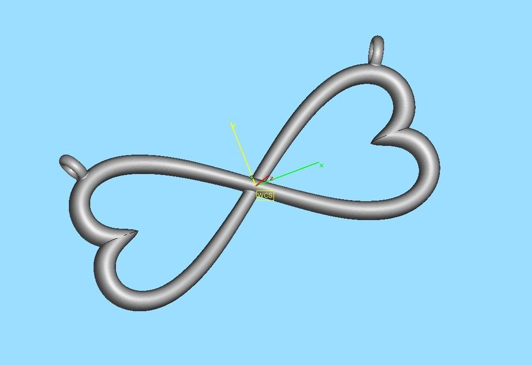  Infinity Hearts Necklace printable 3dmodel 3D print model_14