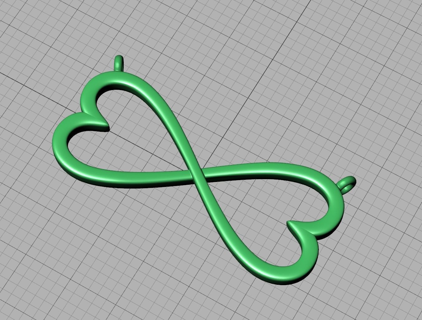  Infinity Hearts Necklace printable 3dmodel 3D print model_13