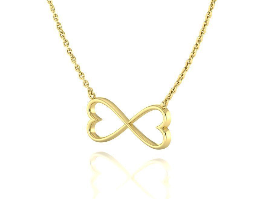  Infinity Hearts Necklace printable 3dmodel 3D print model_8