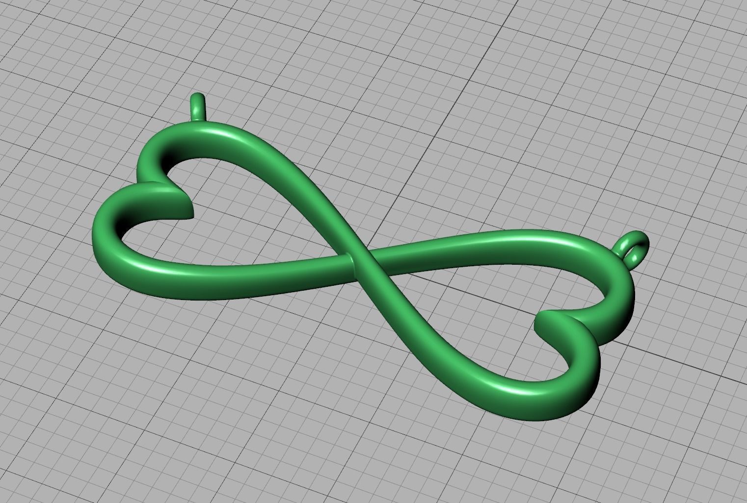  Infinity Hearts Necklace printable 3dmodel 3D print model_10