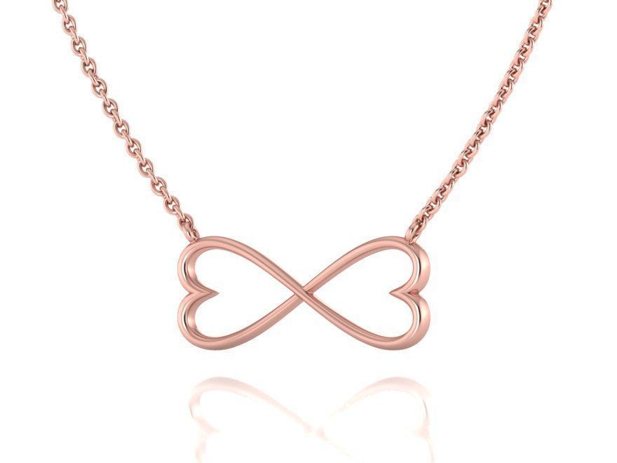  Infinity Hearts Necklace printable 3dmodel 3D print model_3