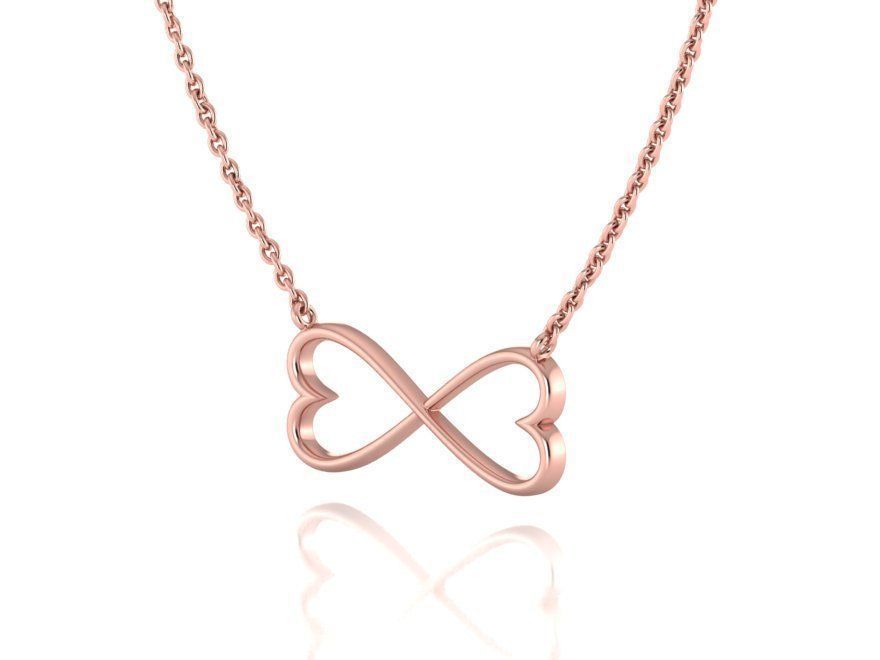  Infinity Hearts Necklace printable 3dmodel 3D print model_6