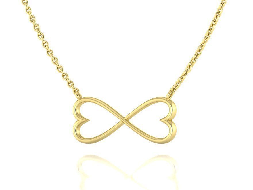  Infinity Hearts Necklace printable 3dmodel 3D print model_5