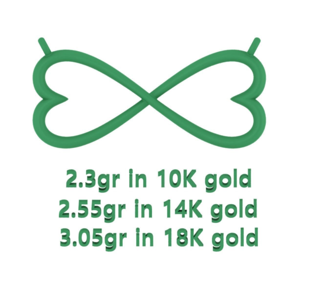  Infinity Hearts Necklace printable 3dmodel 3D print model_16