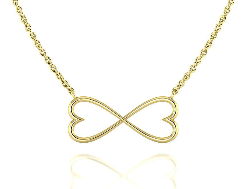  Infinity Hearts Necklace printable 3dmodel 3D print model_2