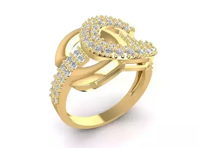 Luxury Twisted Diamond Halo Ring for Women  1724