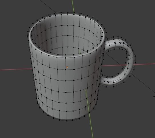 Yellow cup Low-poly 3D model_2