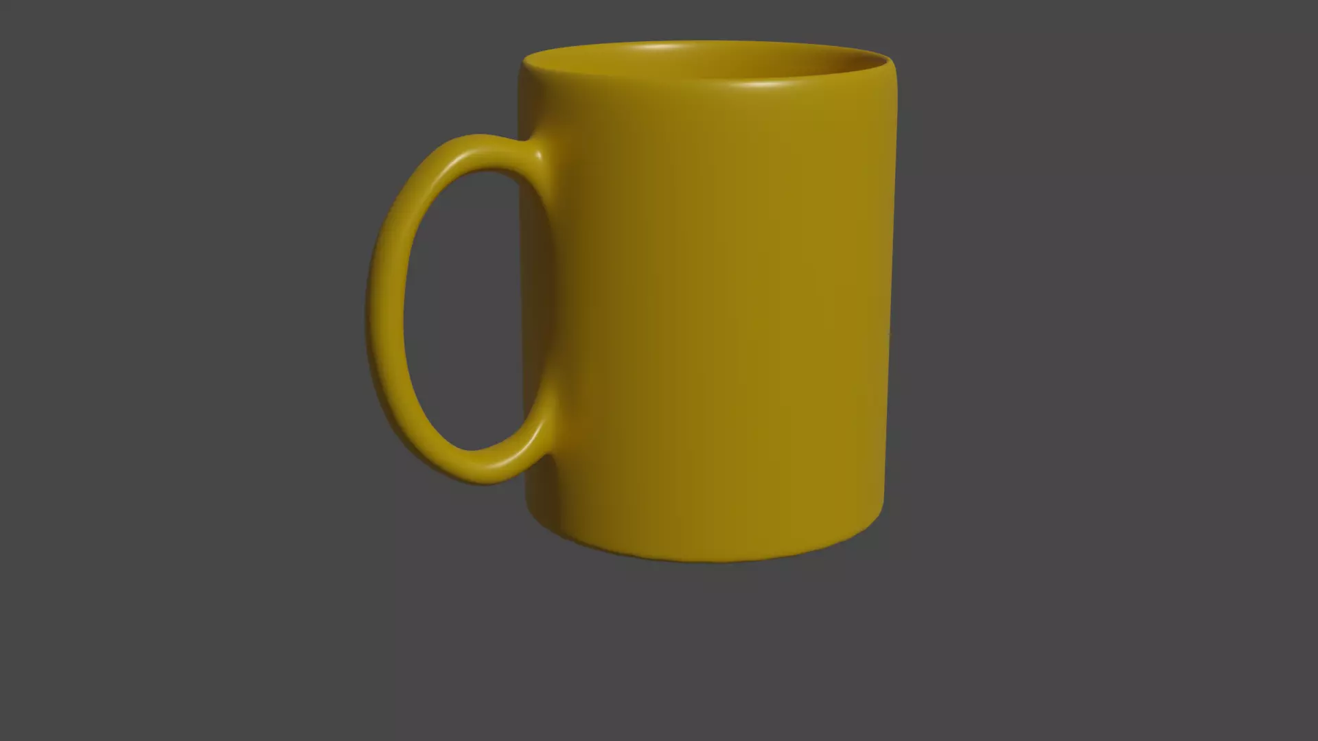 Yellow cup Low-poly 3D model_0