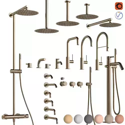 COCOON faucet and shower set 3D model