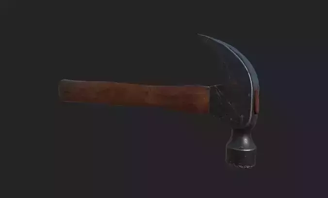 an old battered hammer PBR low-poly game ready