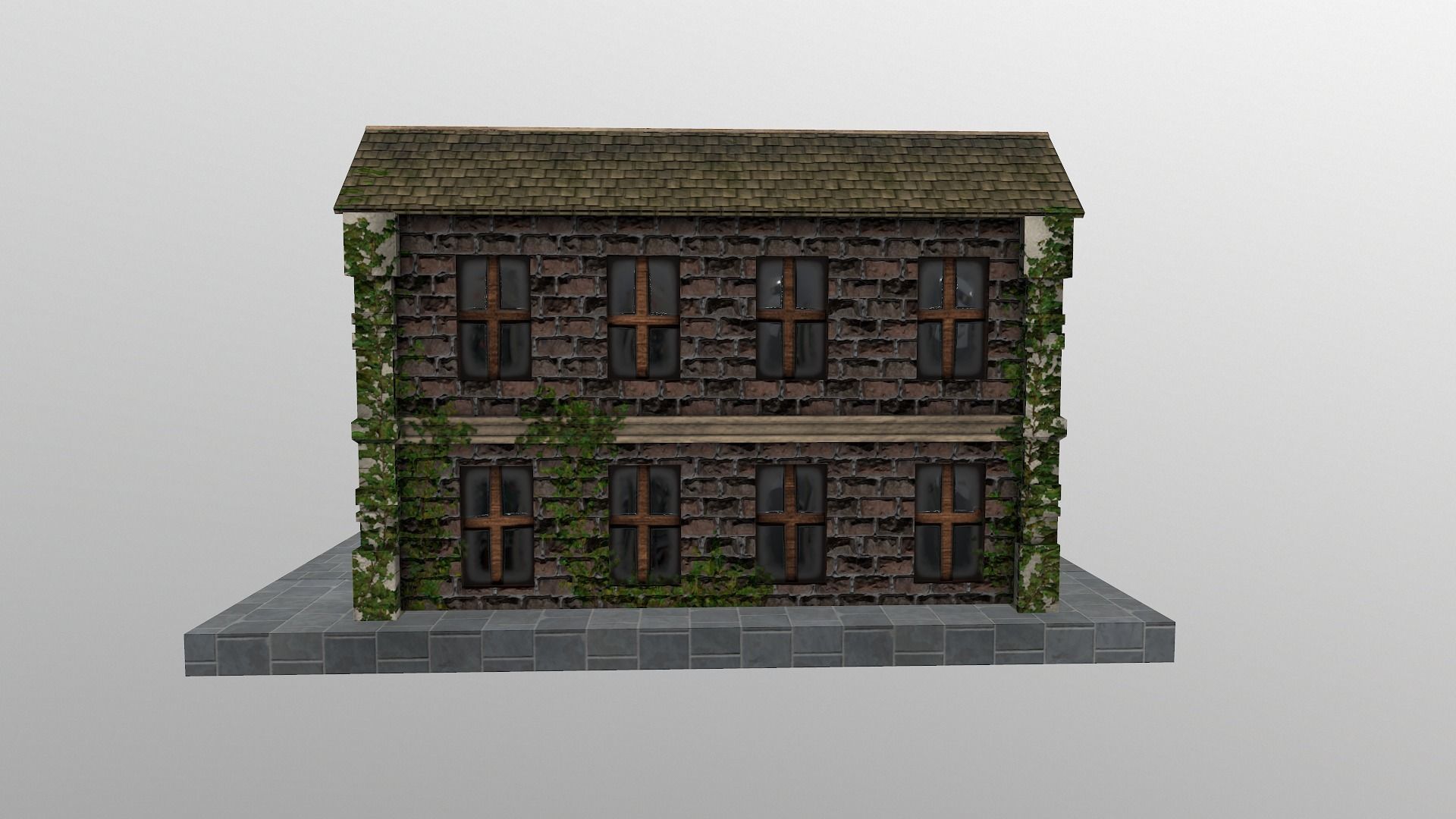  Medieval Hospital Low-poly 3D model_9