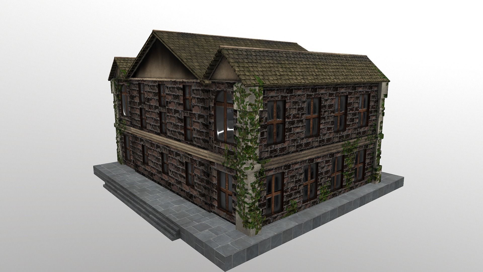  Medieval Hospital Low-poly 3D model_6