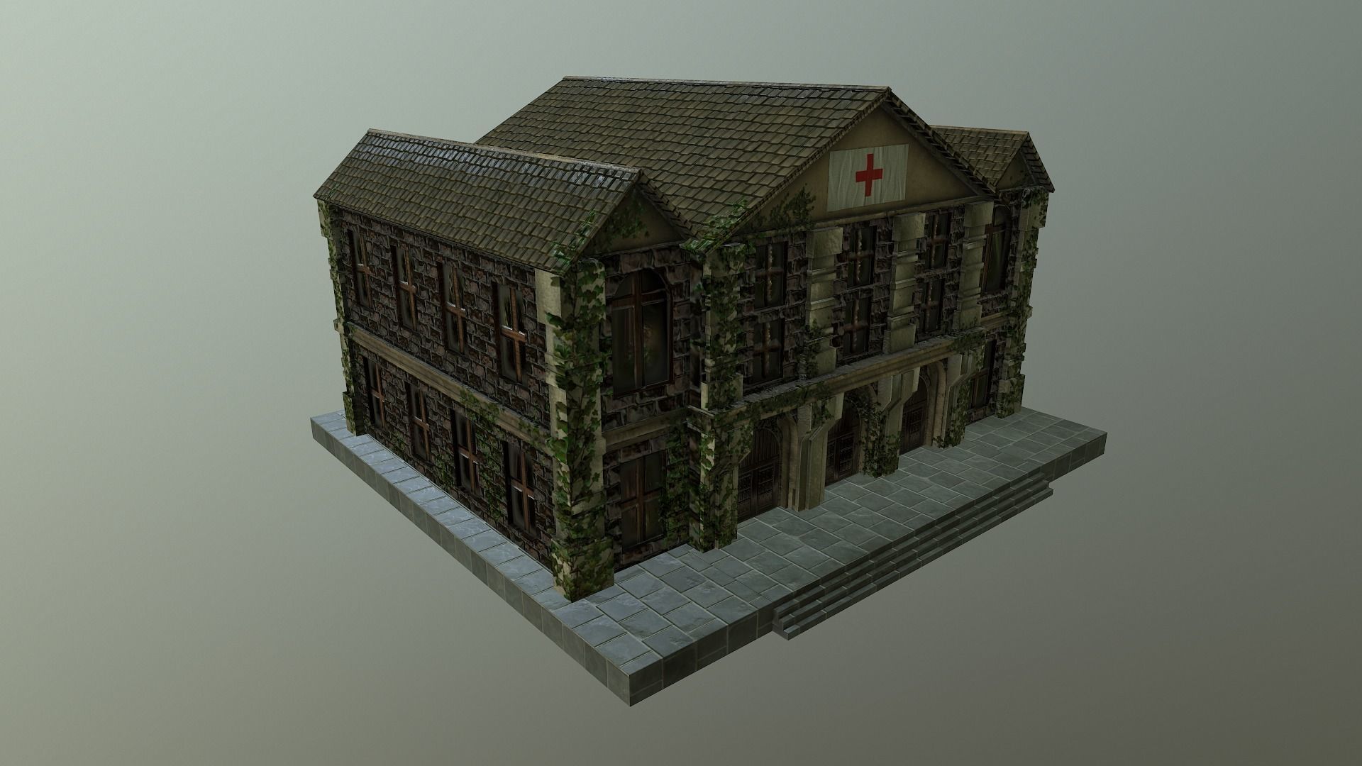  Medieval Hospital Low-poly 3D model_39