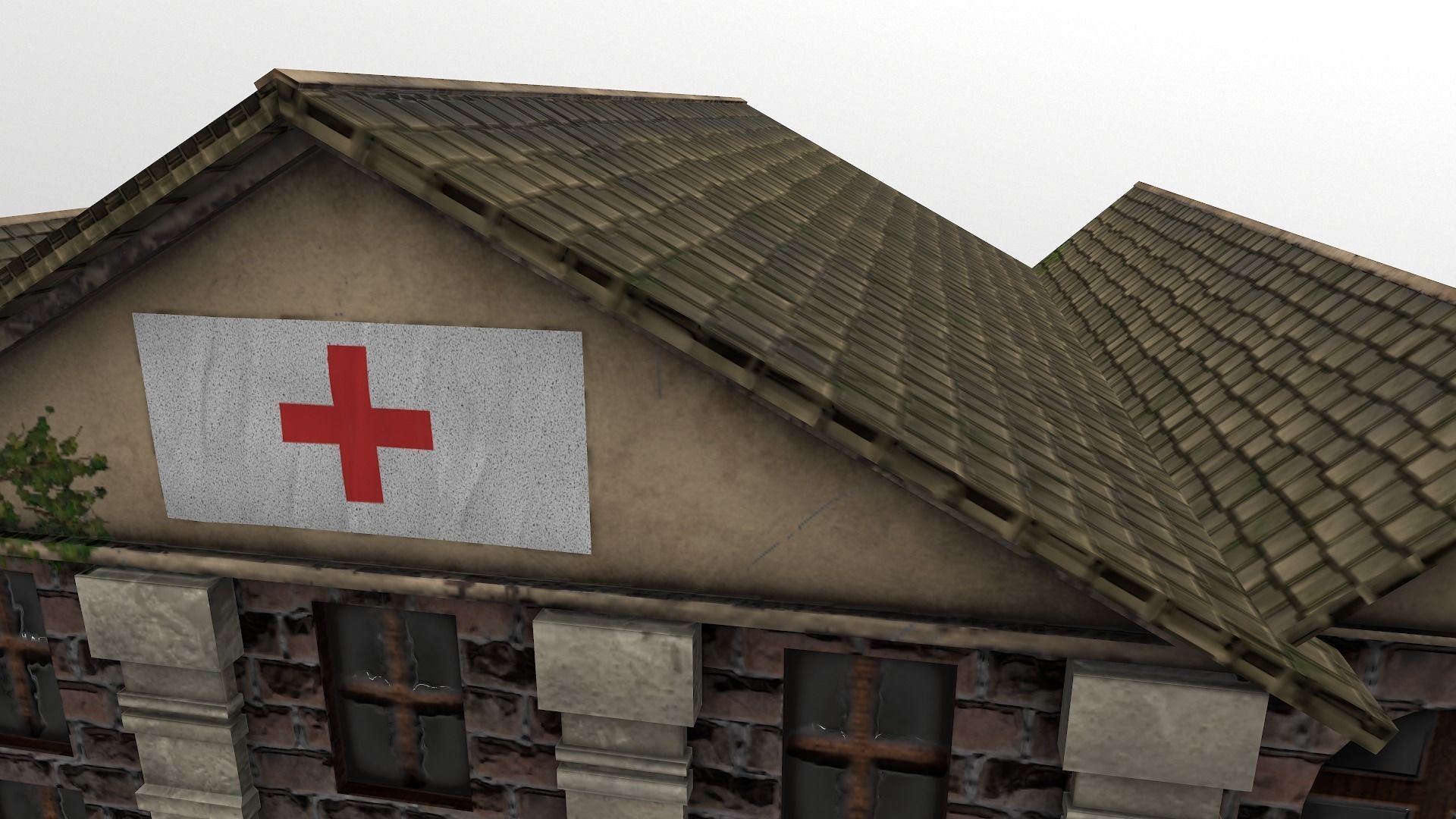  Medieval Hospital Low-poly 3D model_13