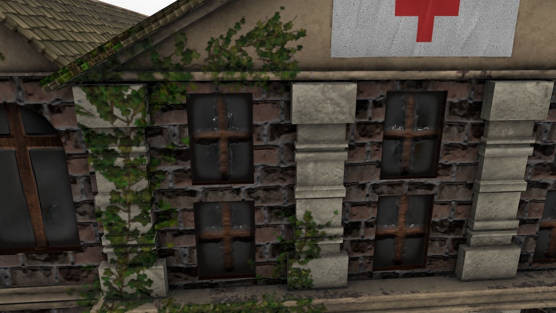  Medieval Hospital Low-poly 3D model_12