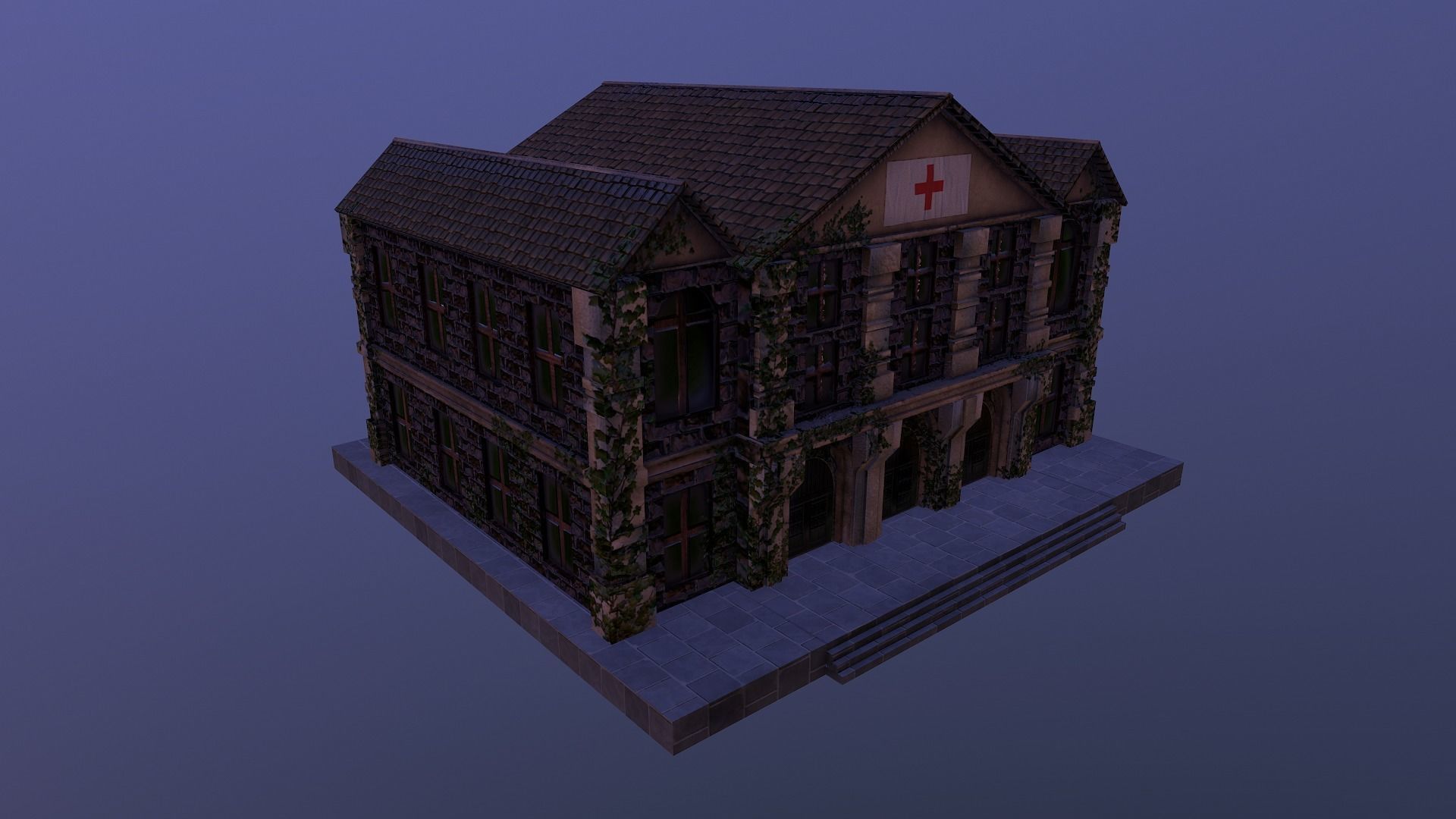  Medieval Hospital Low-poly 3D model_40