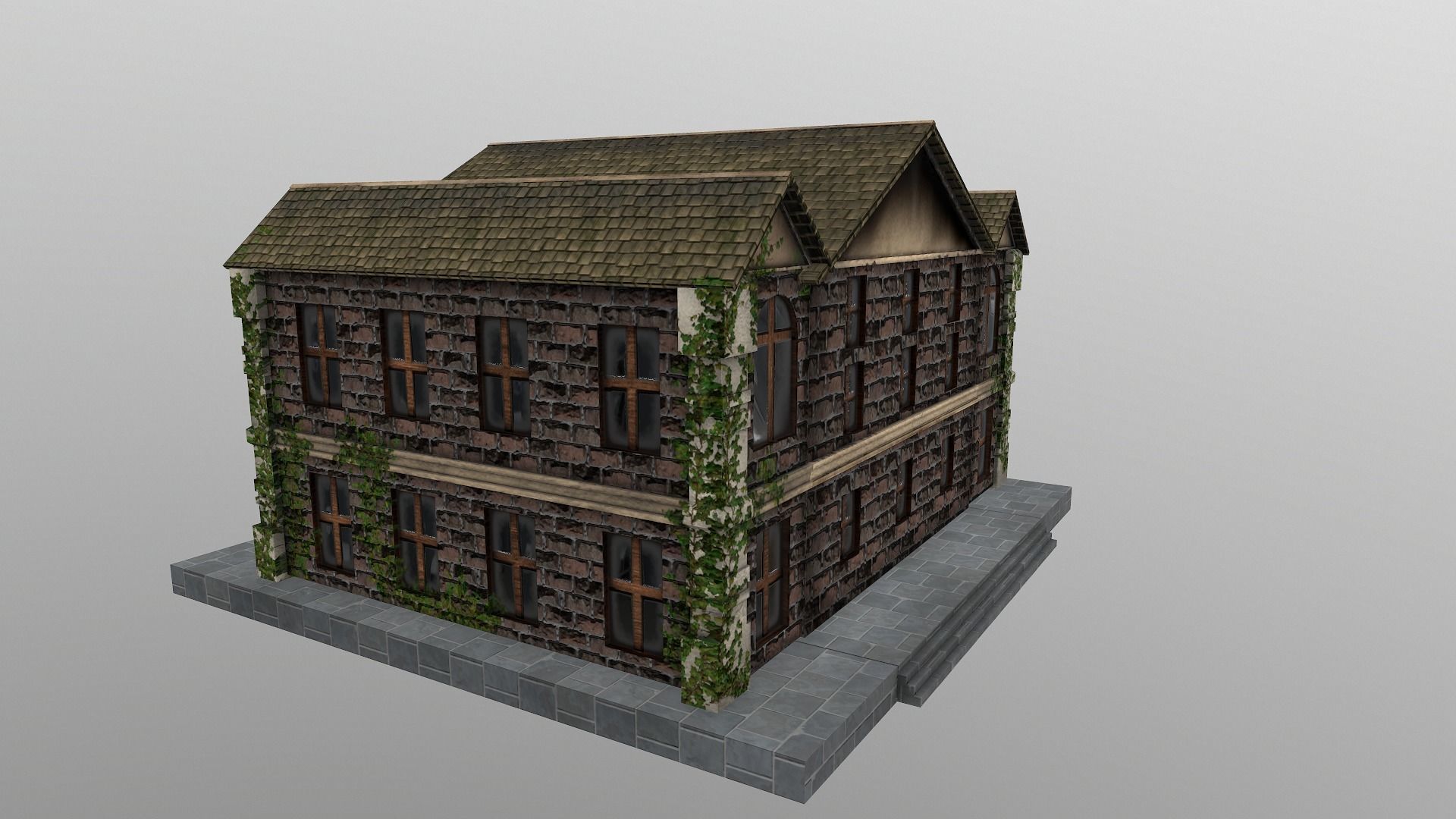  Medieval Hospital Low-poly 3D model_8