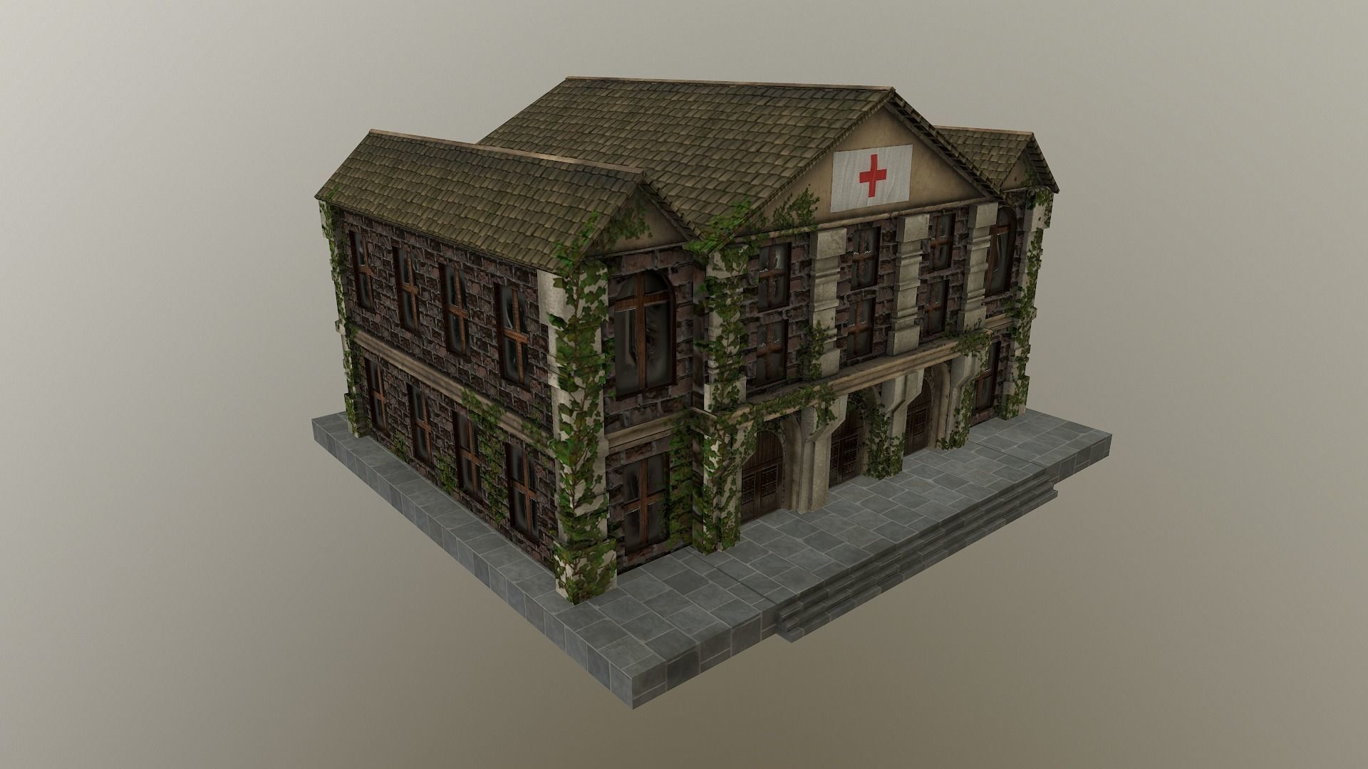 Medieval Hospital Low-poly 3D model_41