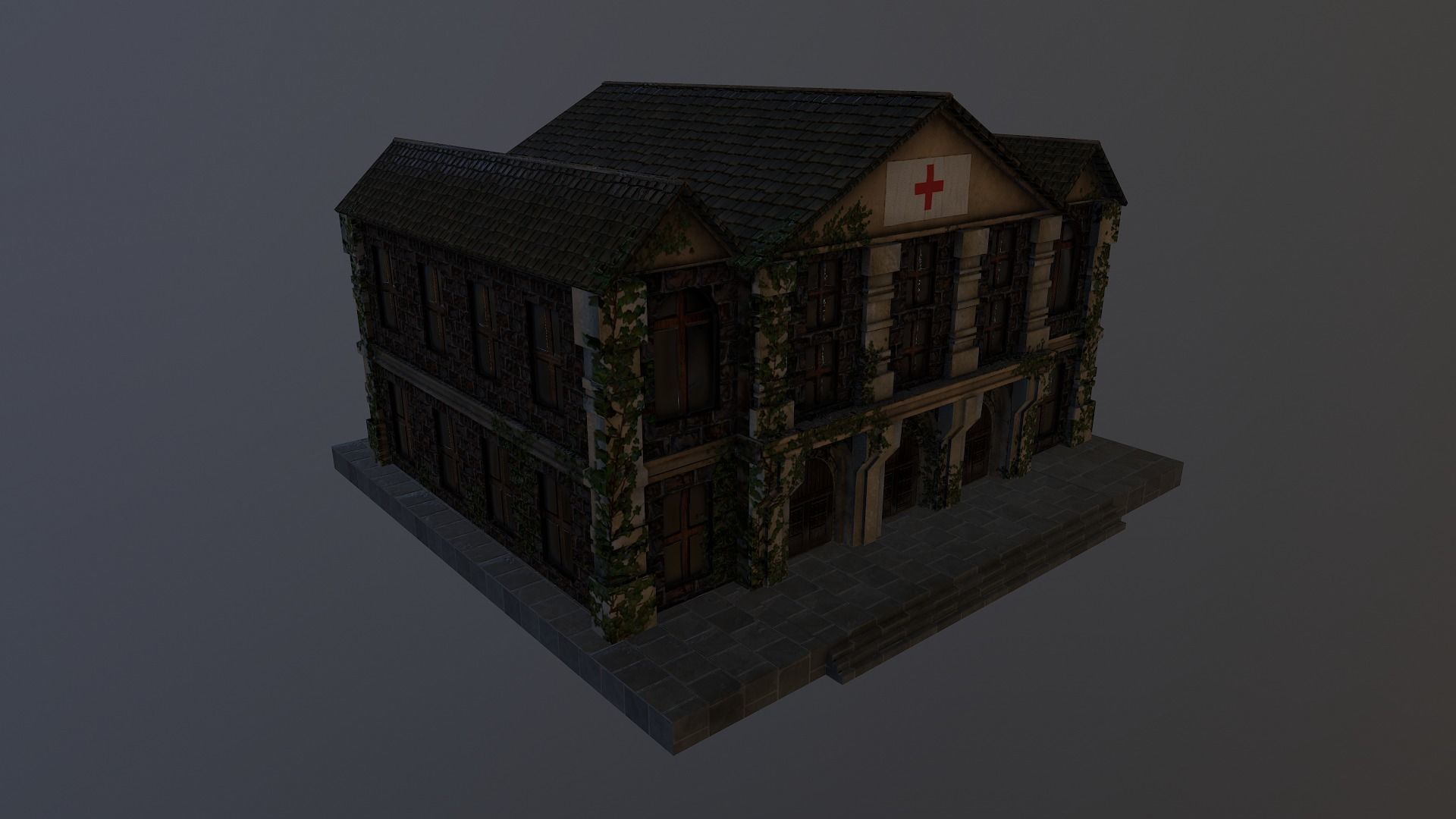  Medieval Hospital Low-poly 3D model_23
