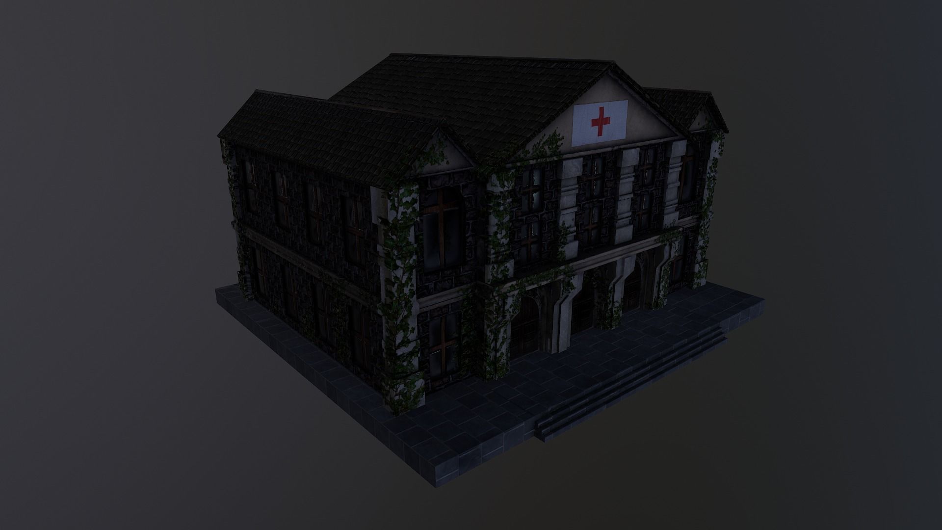  Medieval Hospital Low-poly 3D model_20