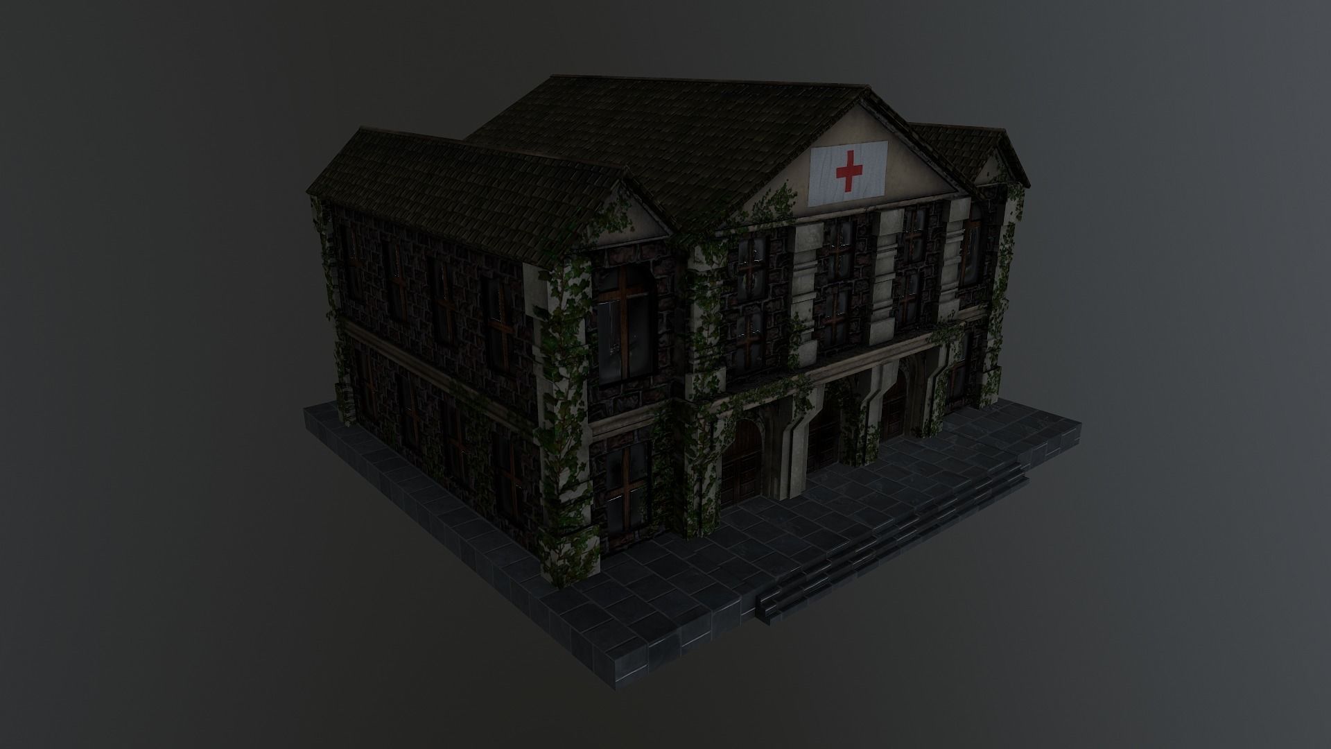  Medieval Hospital Low-poly 3D model_22