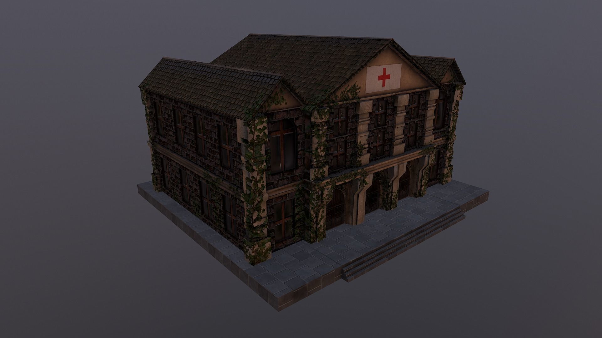  Medieval Hospital Low-poly 3D model_21