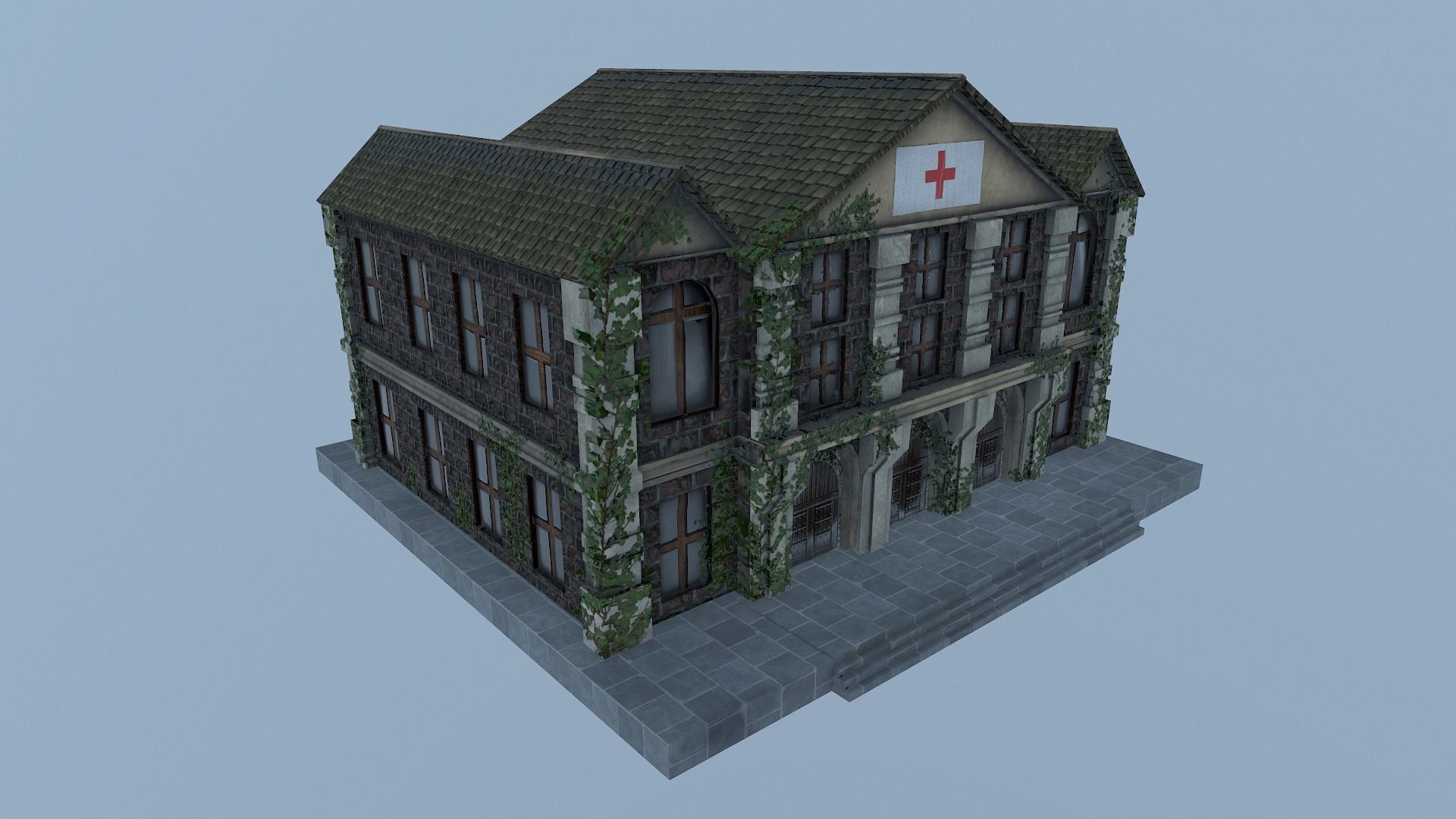  Medieval Hospital Low-poly 3D model_27