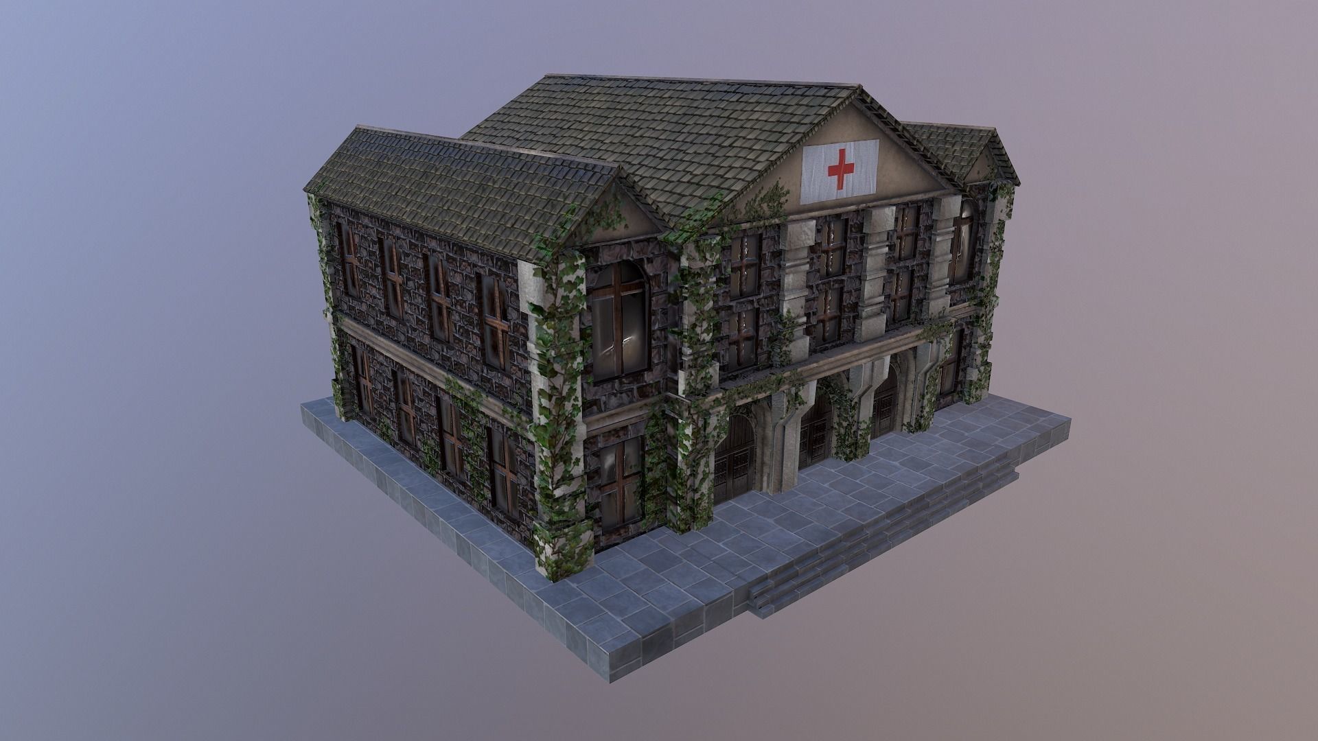  Medieval Hospital Low-poly 3D model_28
