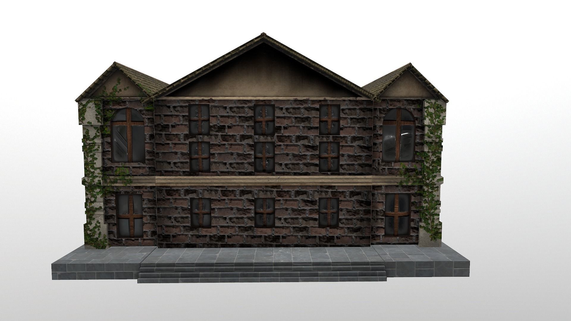  Medieval Hospital Low-poly 3D model_7