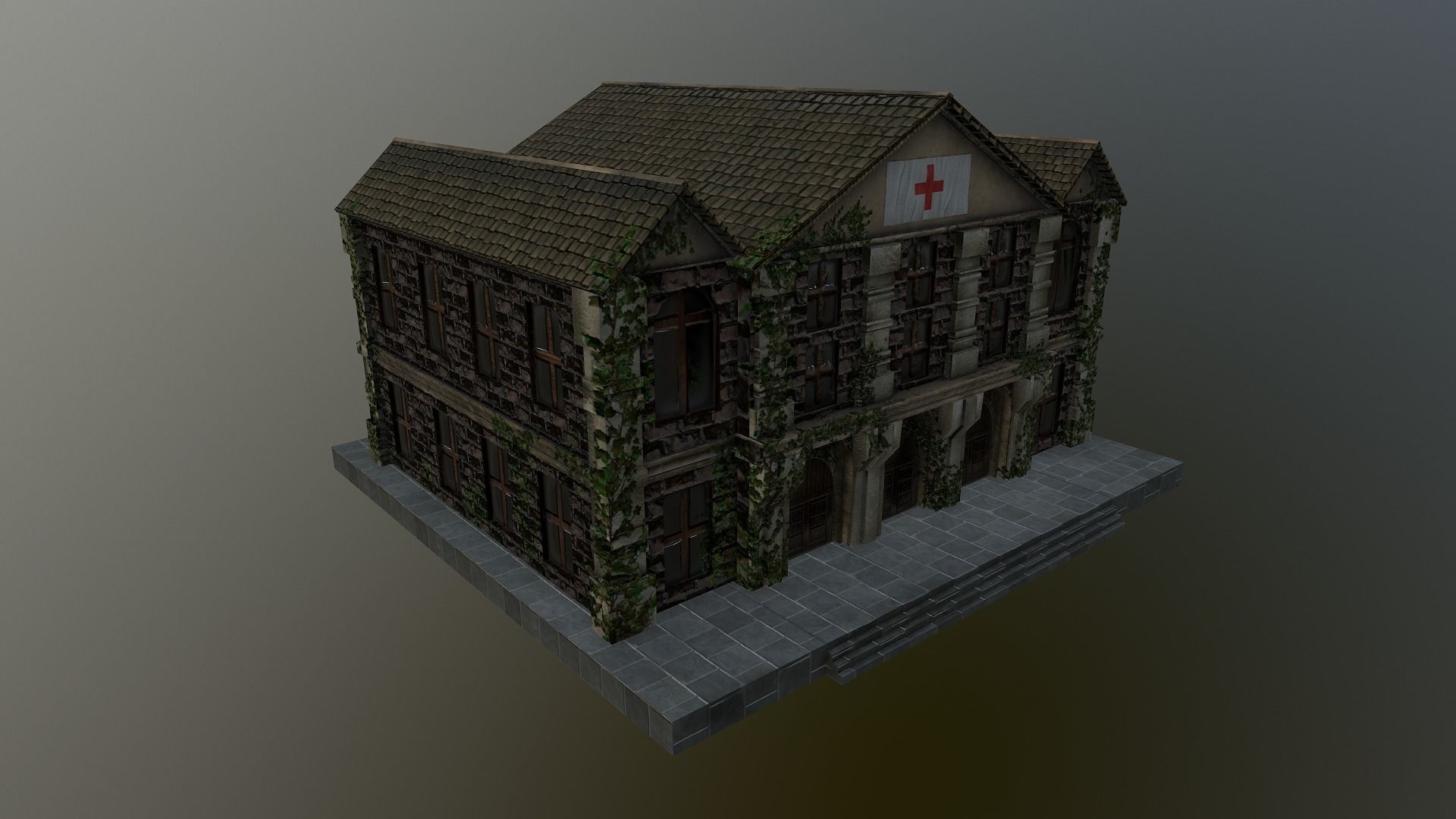  Medieval Hospital Low-poly 3D model_25