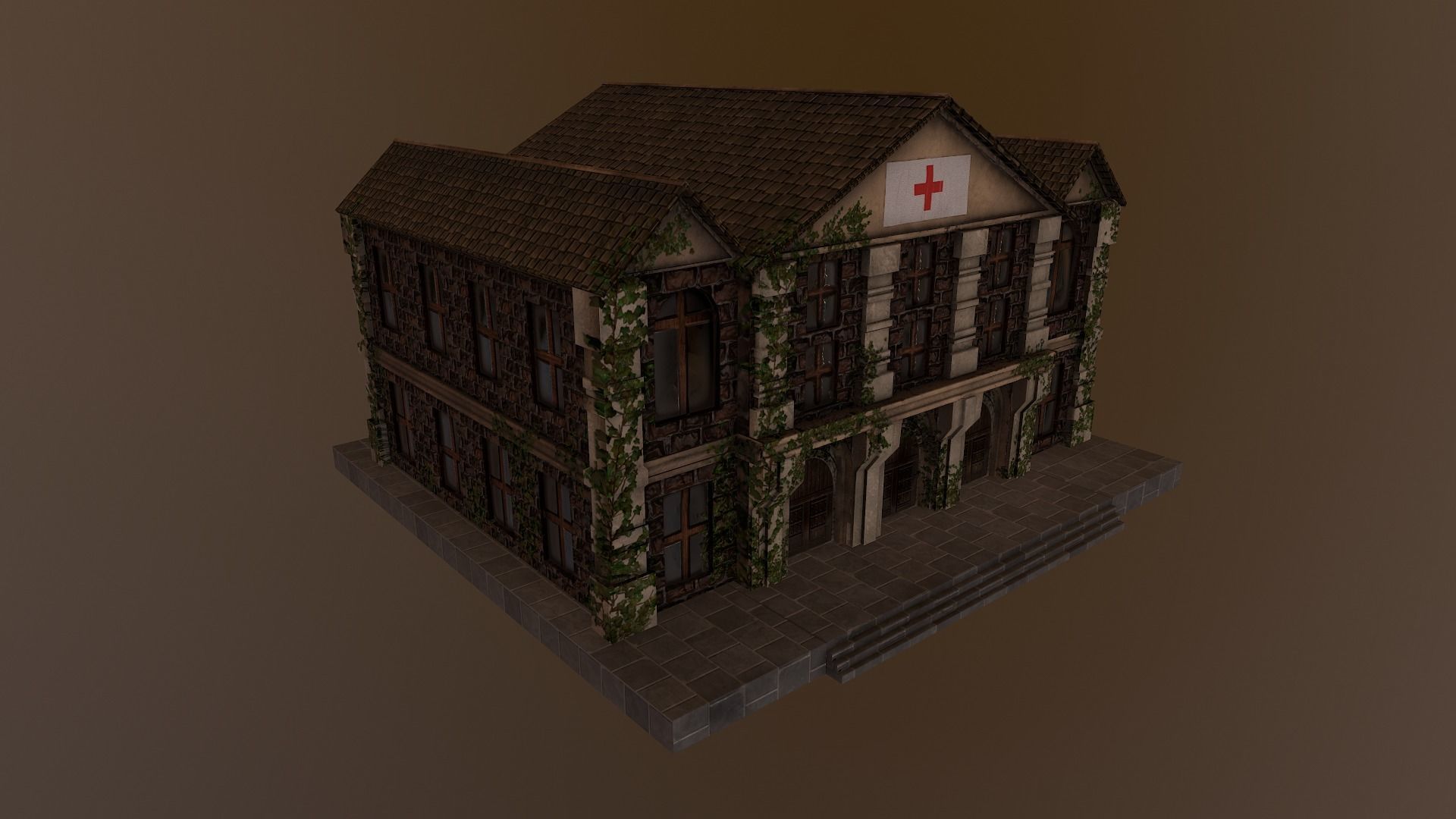  Medieval Hospital Low-poly 3D model_38