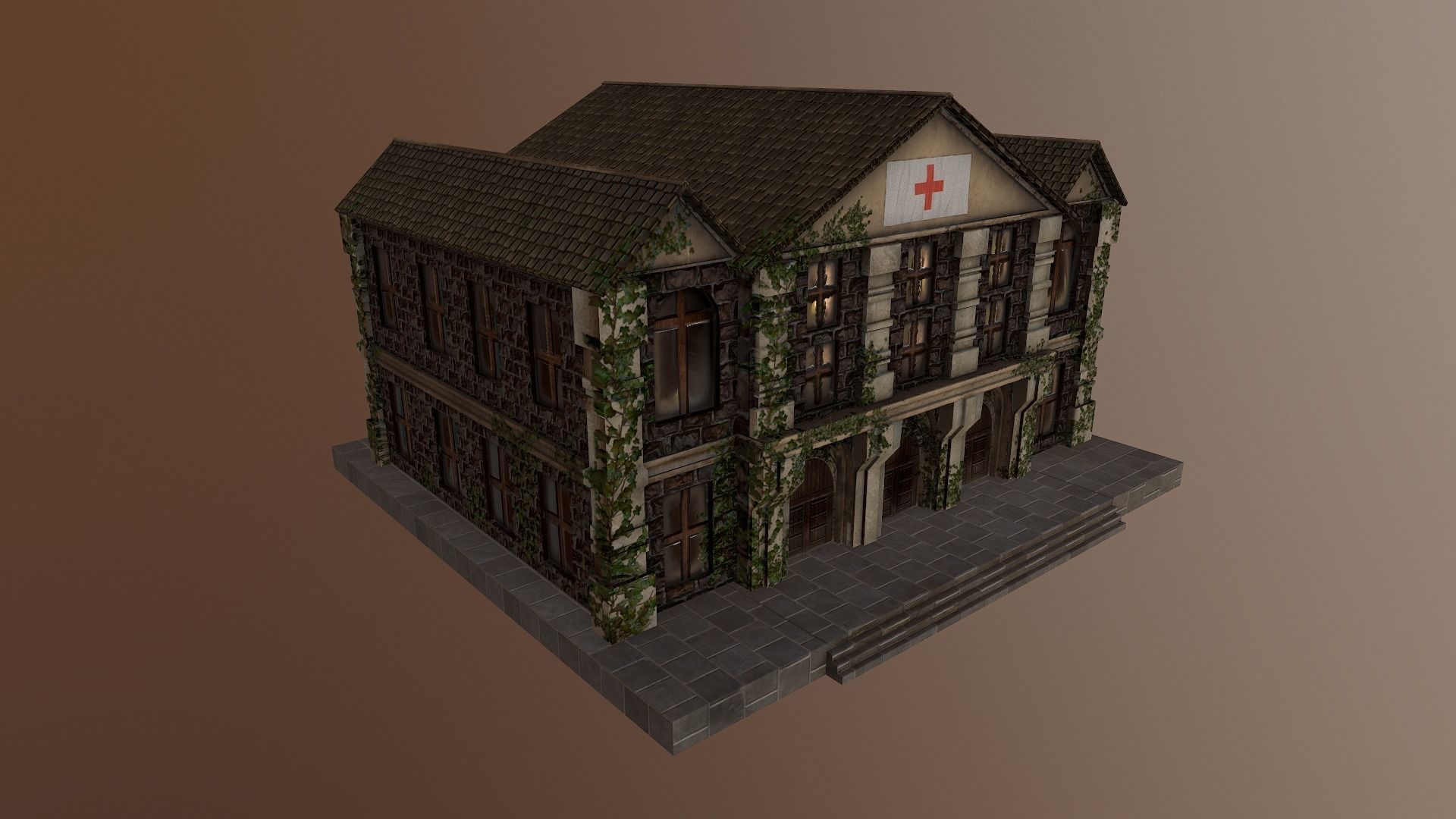  Medieval Hospital Low-poly 3D model_30