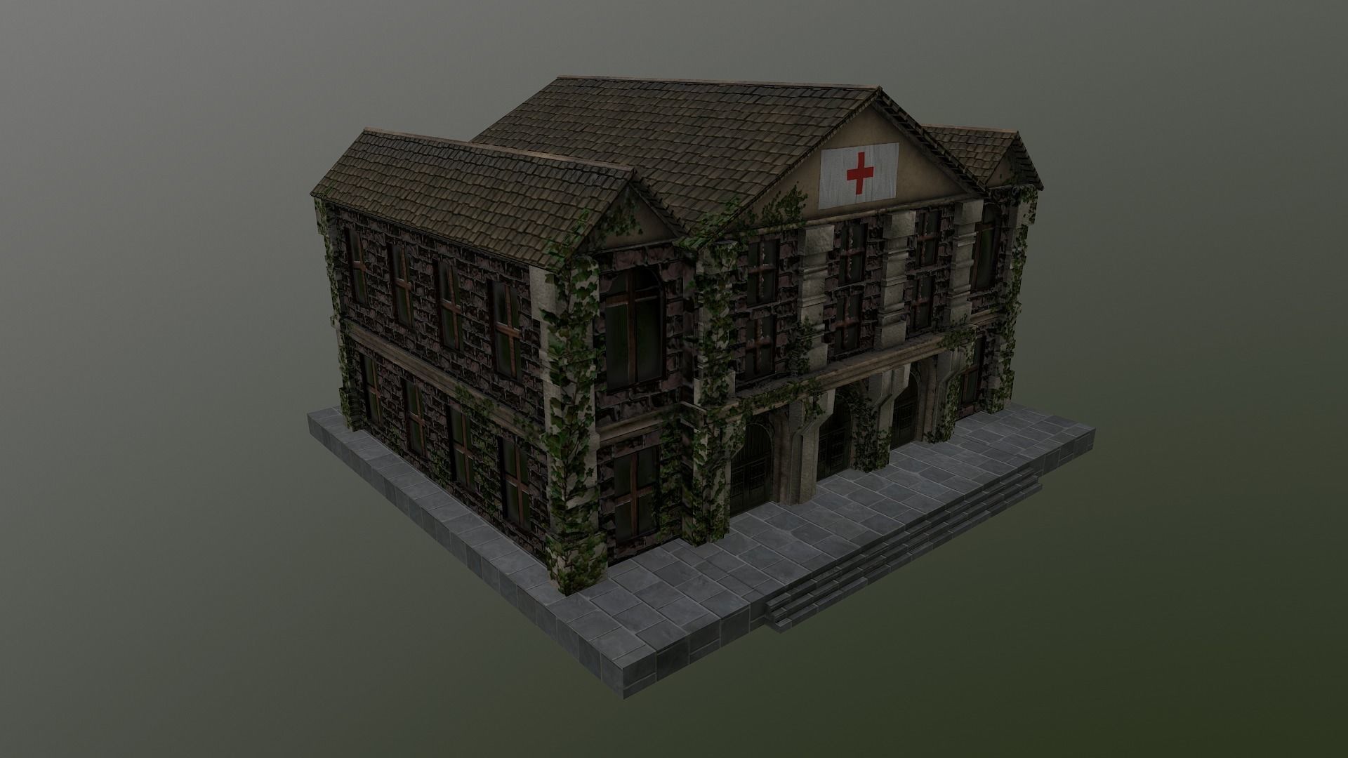  Medieval Hospital Low-poly 3D model_31