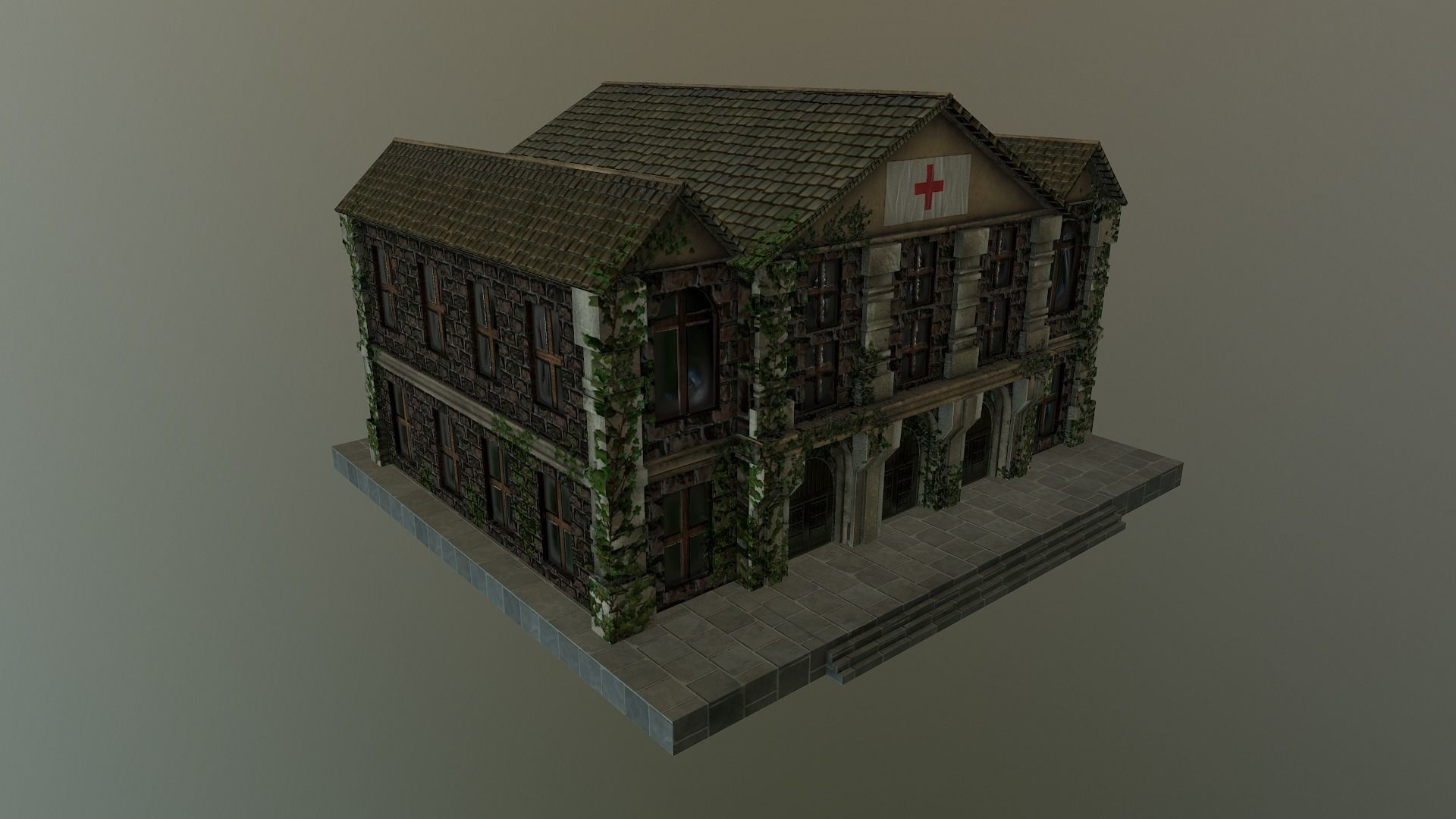  Medieval Hospital Low-poly 3D model_35