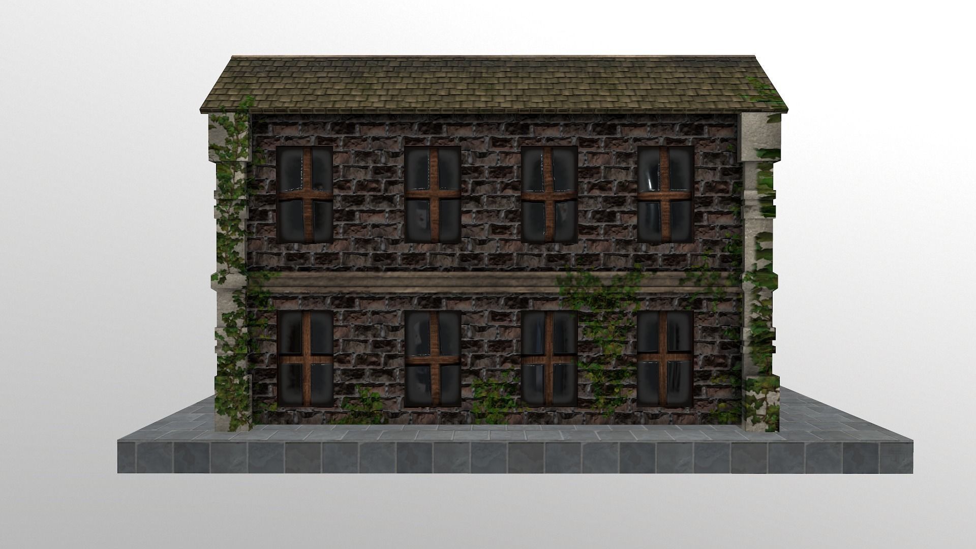  Medieval Hospital Low-poly 3D model_5