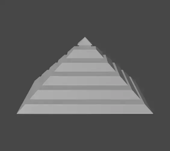 Rectangular Pyramidal Structure Low-poly 3D model