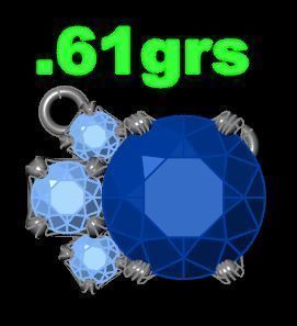 Three Stone Emerald Pendant  3D print model_2