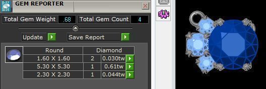 Three Stone Emerald Pendant  3D print model_3