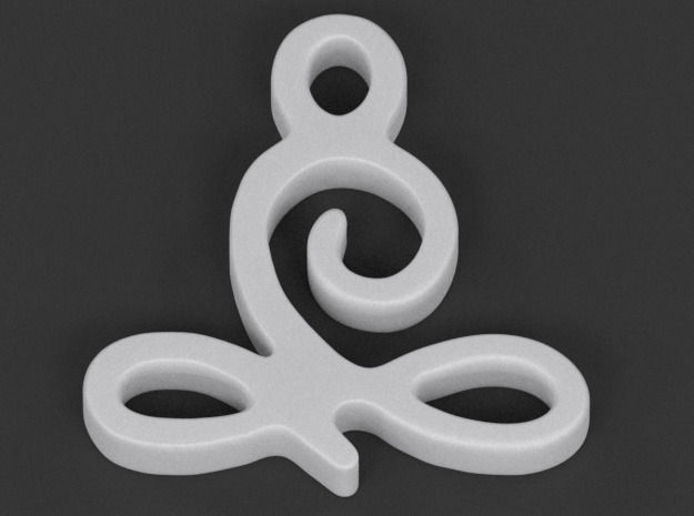 Zen Meditation Pendant 3D print model