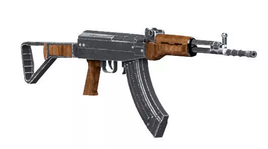 Low Poly Assault Rifle BD-08 Ready to Use for Game Low-poly 3D model