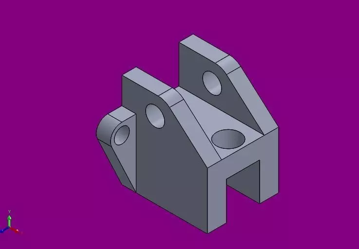 solidtutorial040 metal bracket Free 3D model_0