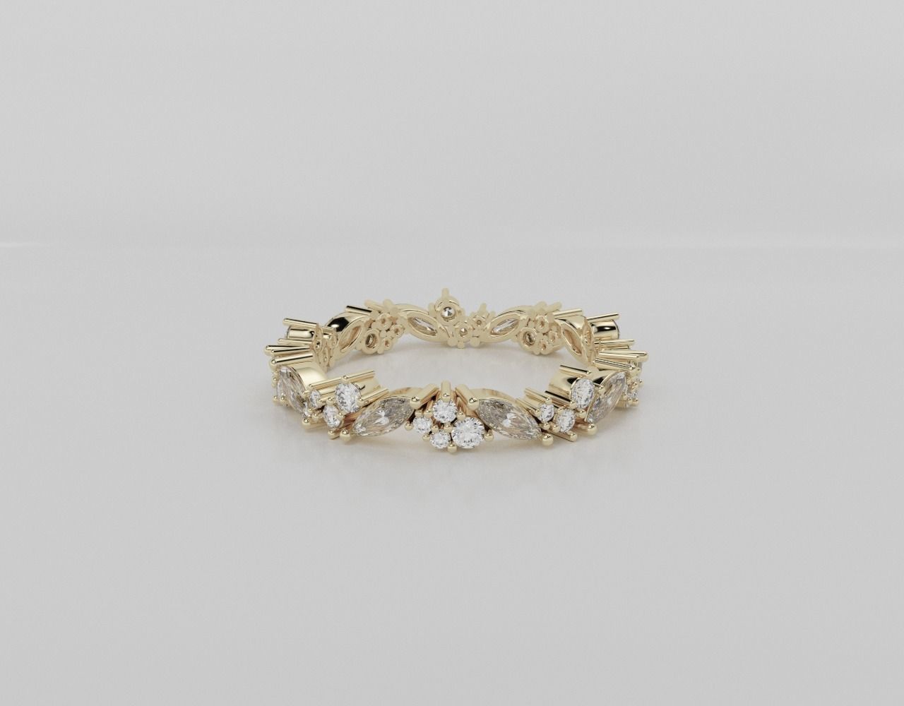 Marquise Band  3D print model_3