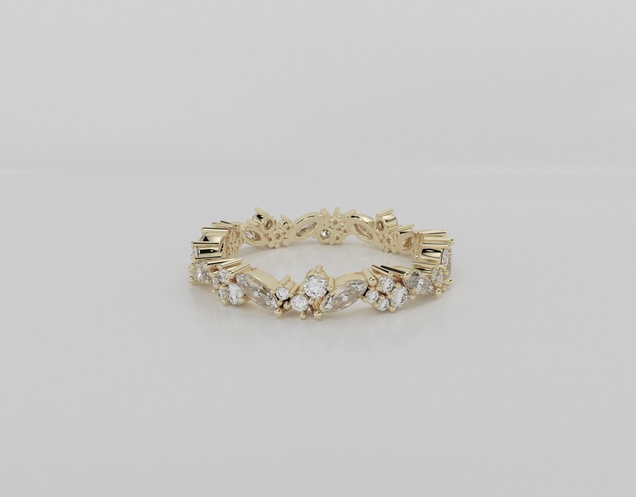 Marquise Band  3D print model_2