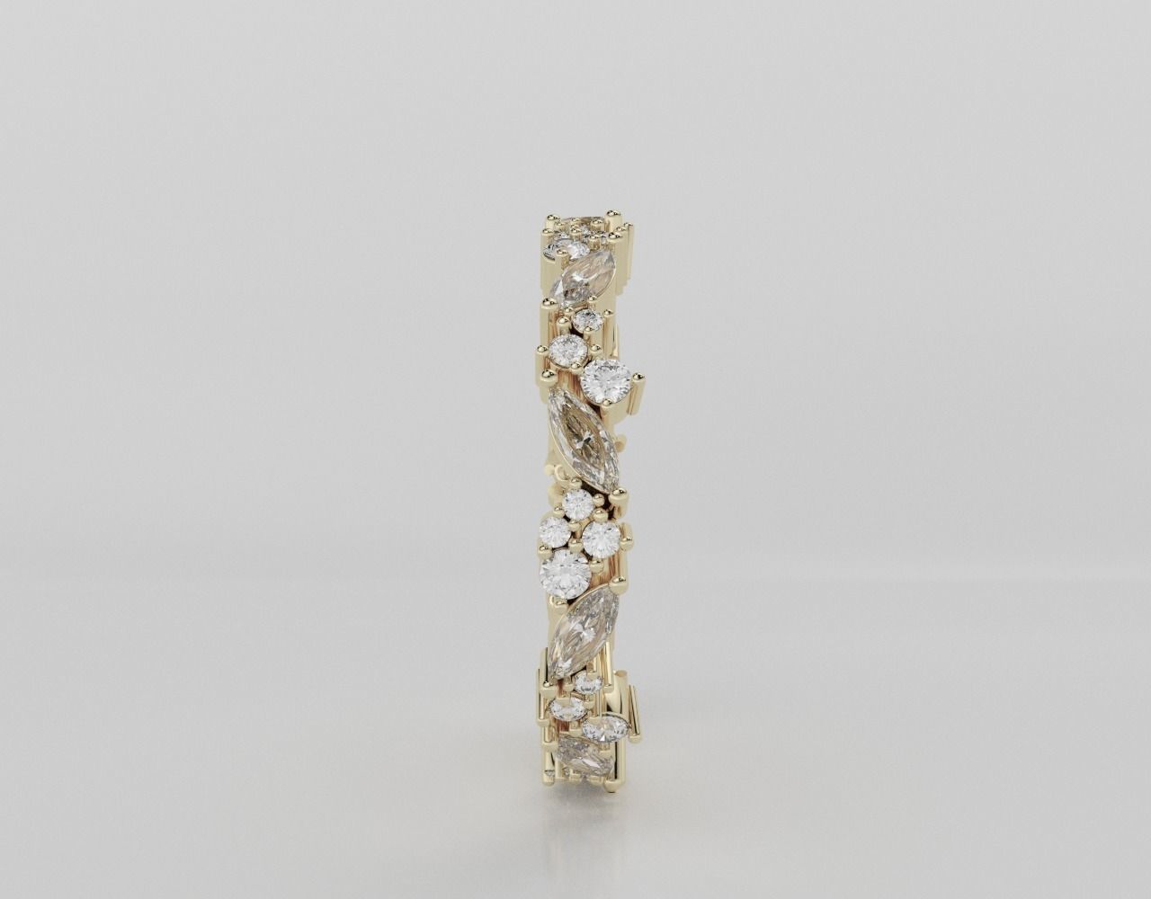 Marquise Band  3D print model_7