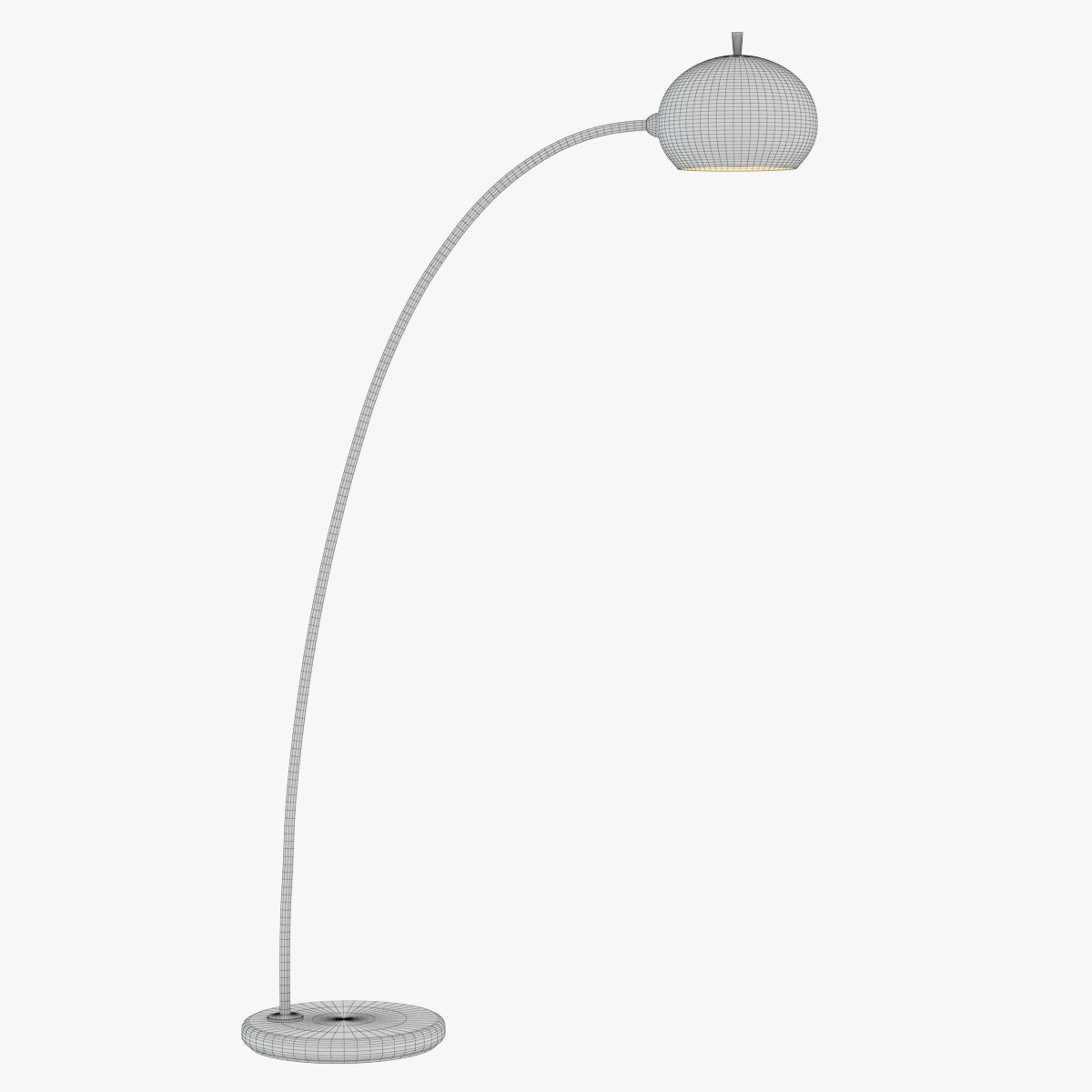 Petite Arc Metal Floor Lamp 3D model CGTrader