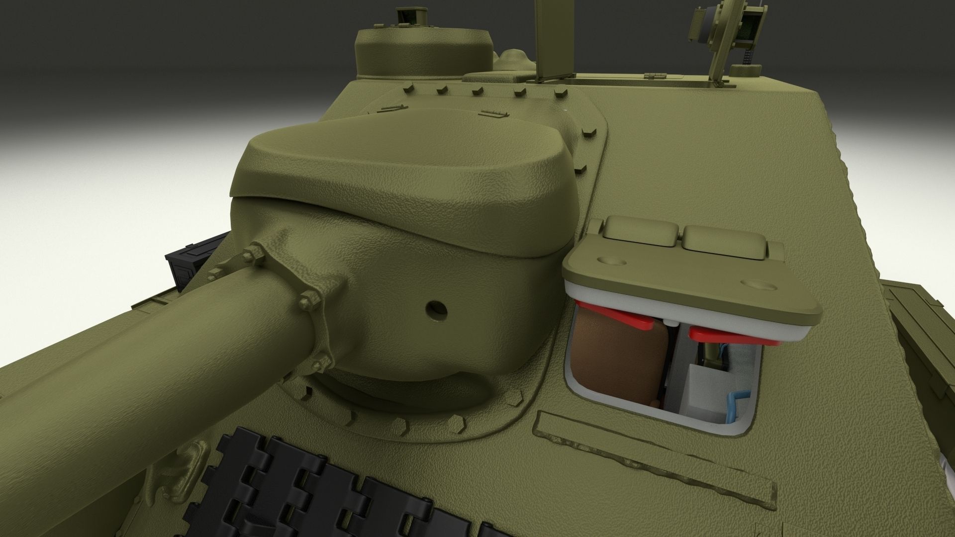 SU 100 with Interior 3D model_35