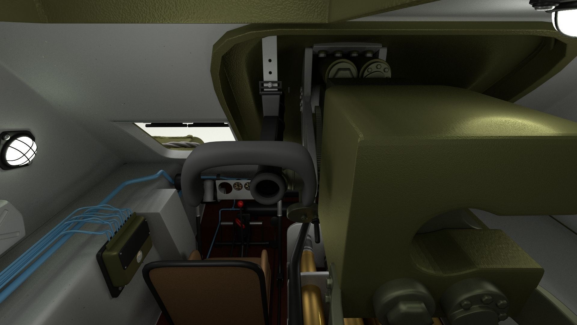 SU 100 with Interior 3D model_39