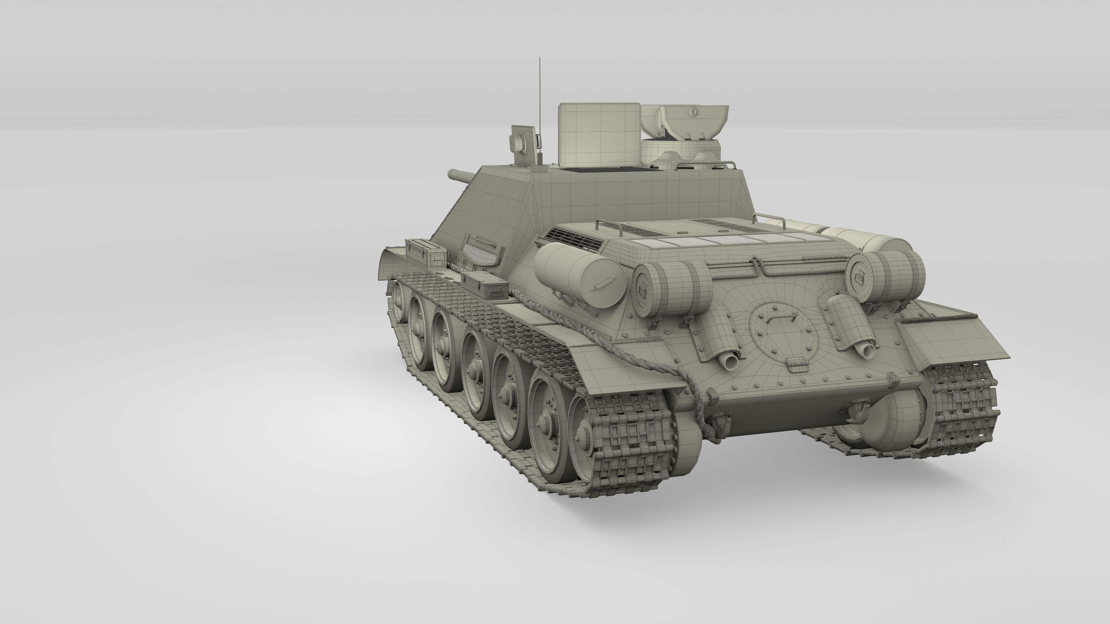 SU 100 with Interior 3D model_23
