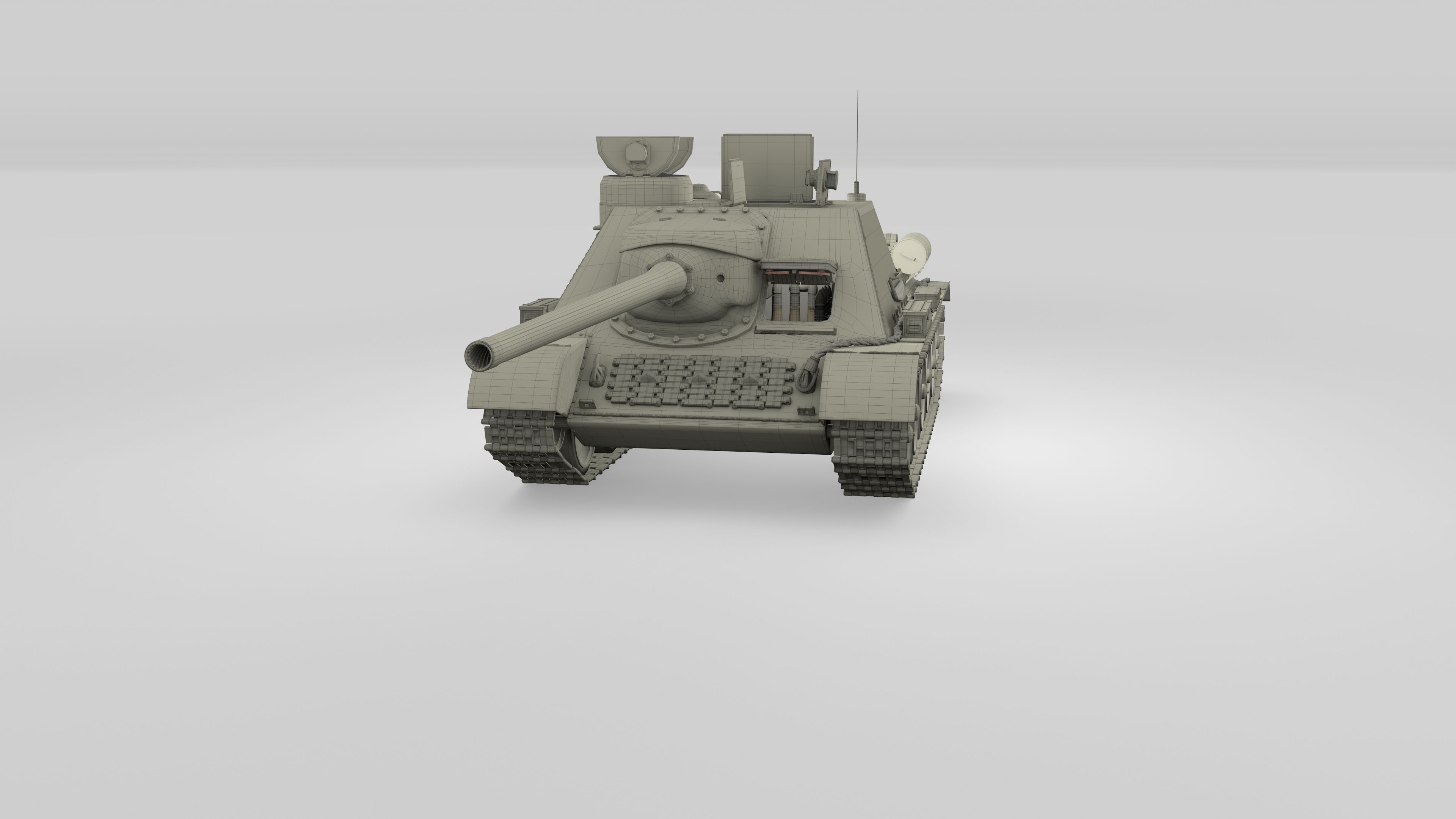 SU 100 with Interior 3D model_17